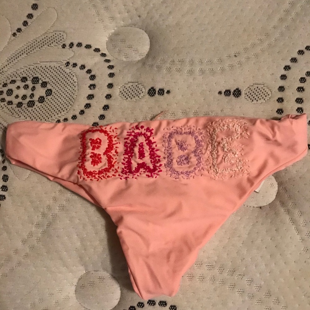 Peachy pink lolli bikini bottoms M